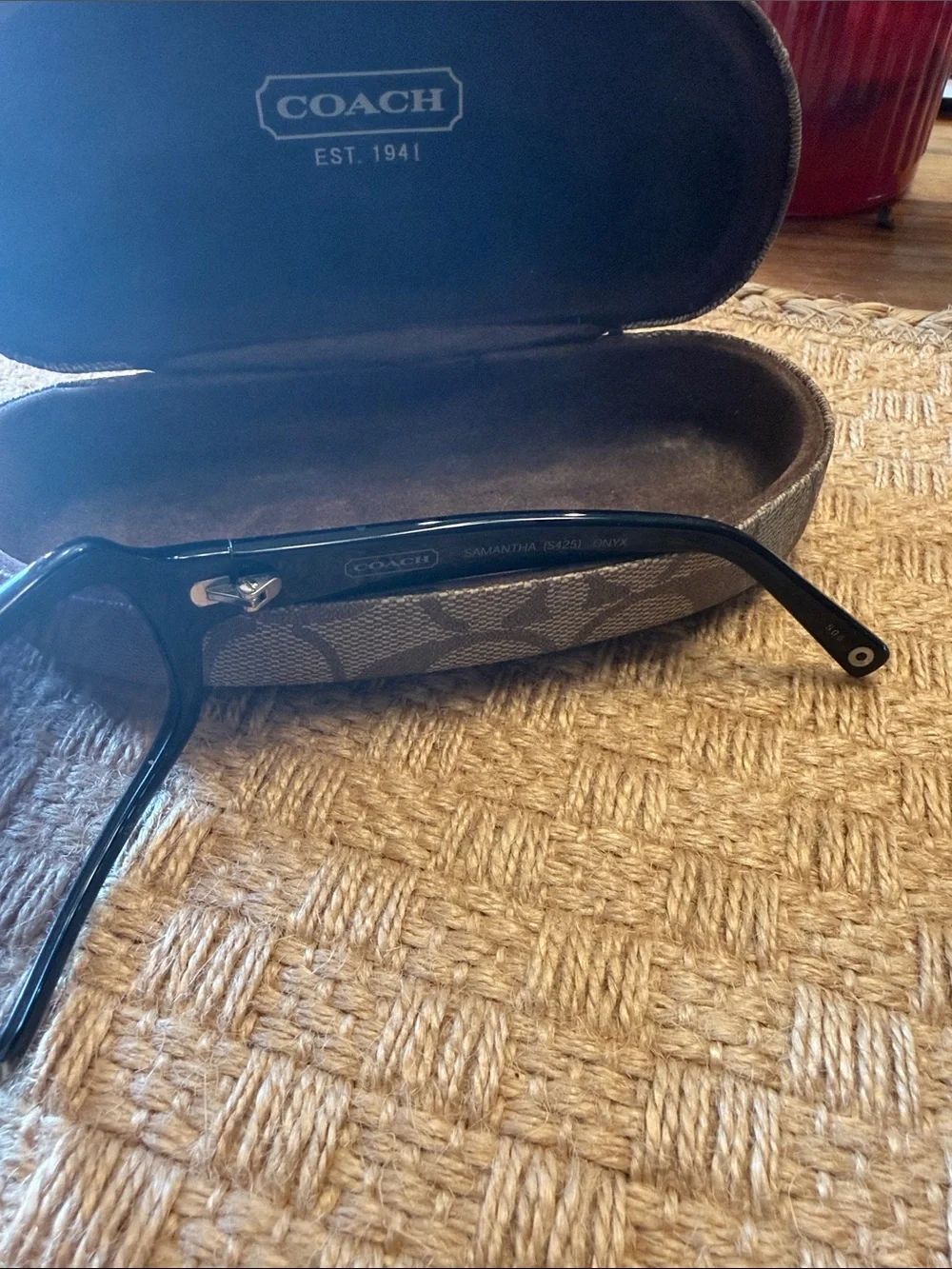 Coach Black Gradient Lens Sunglasses with Signature Case